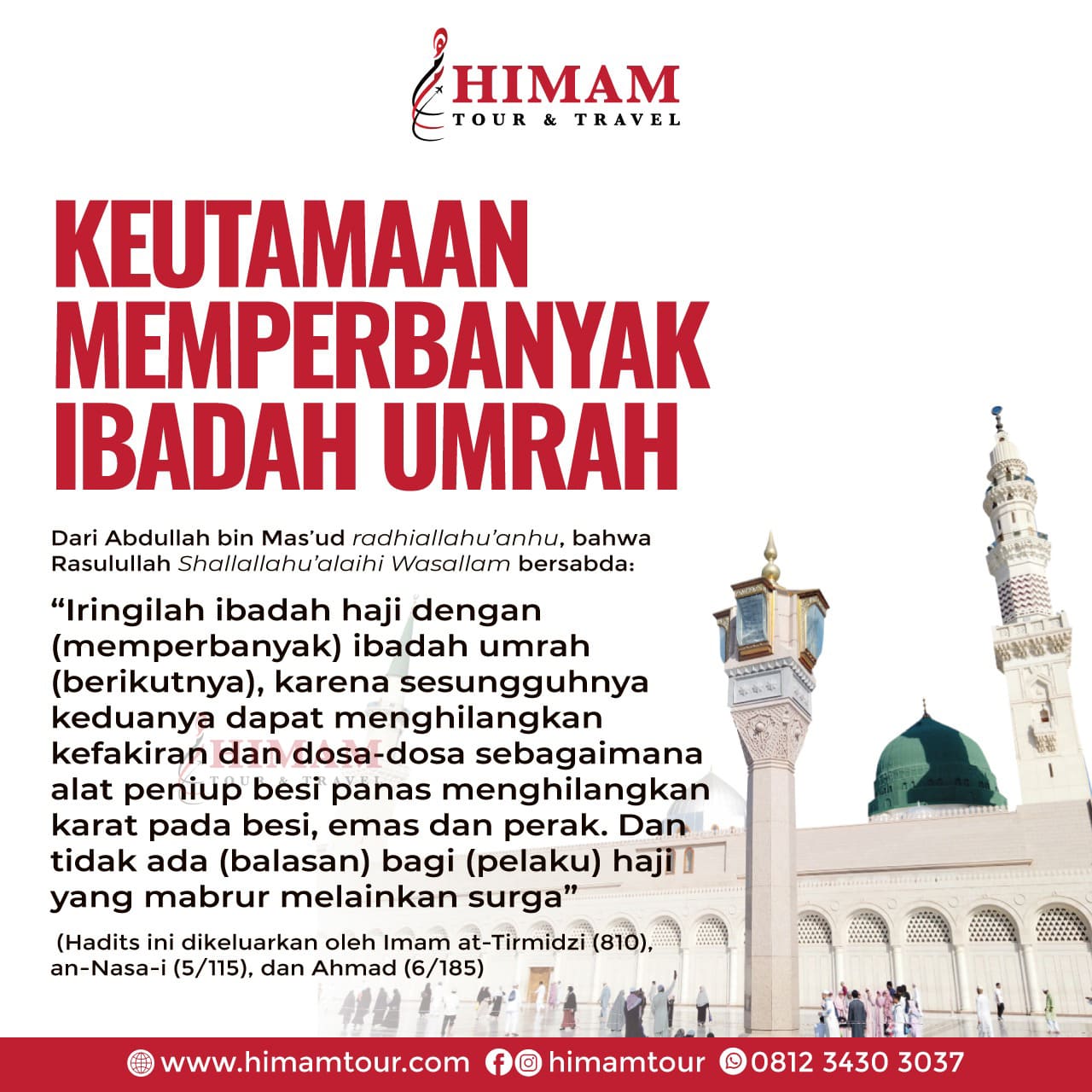 KEUTAMAAN MEMPERBANYAK IBADAH UMRAH - Himam Tour and Travel