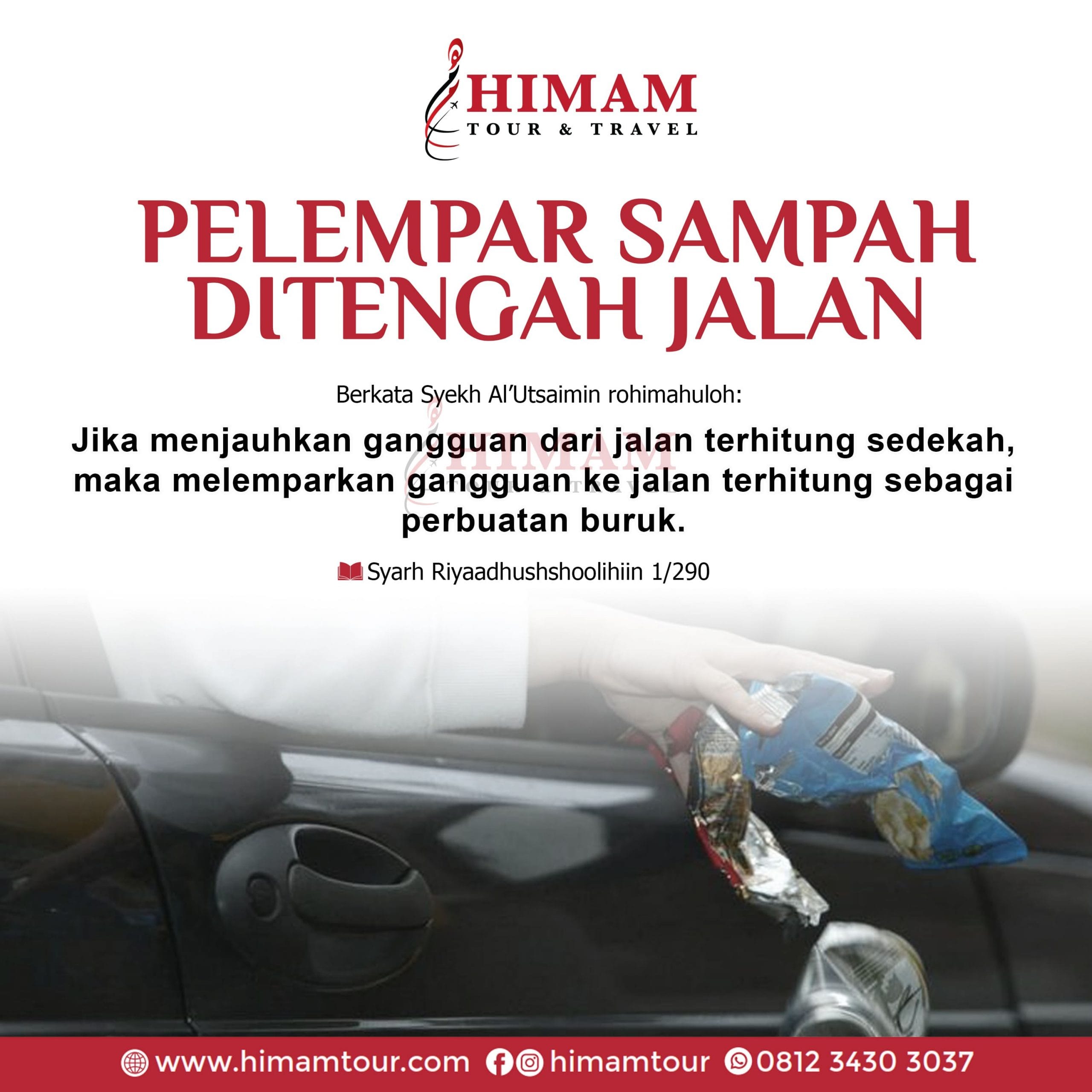 Pelempar sampah ditengah jalan - Himam Tour and Travel Bogor